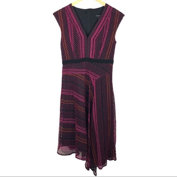 -Nanette Lepore Asymmetrical Lace Dress NWT 0 - Picture 1 of 12